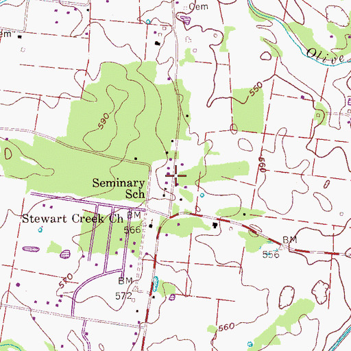 Topographic Map of Neal Circle, TN