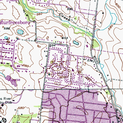 Topographic Map of Northpointe Hall, TN