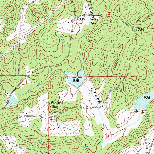 Topographic Map of High Pine Creek Lake Number 5, AL