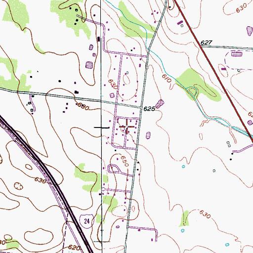 Topographic Map of Reidhurst, TN