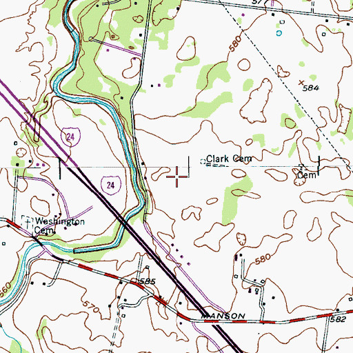 Topographic Map of Ridgefield, TN