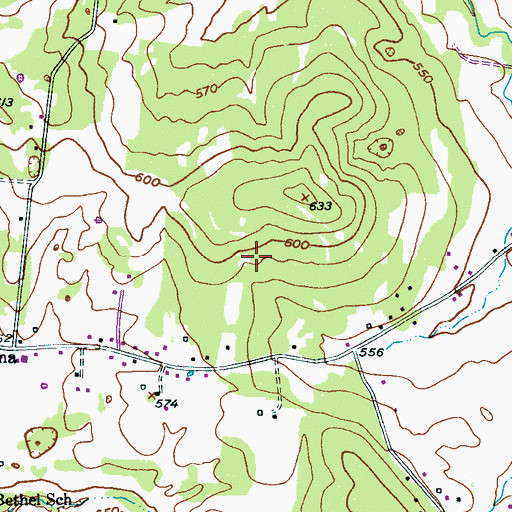 Topographic Map of Riverview, TN