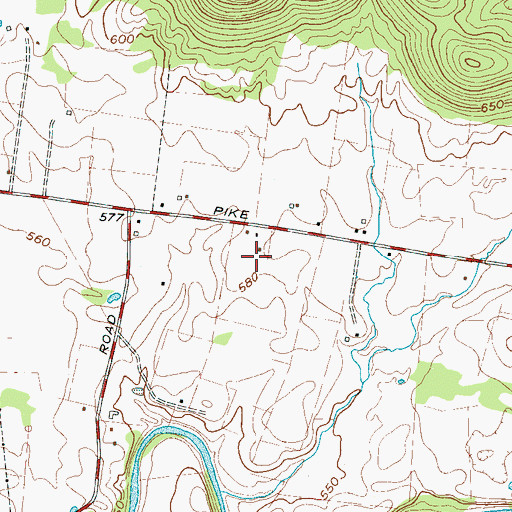 Topographic Map of Riverwood, TN