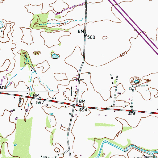 Topographic Map of Royal Court, TN