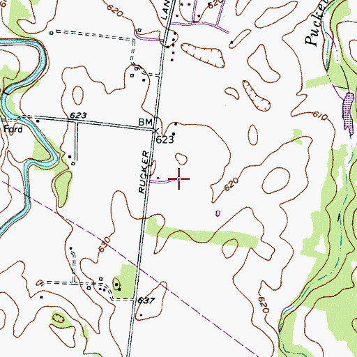 Topographic Map of Southern Aire, TN
