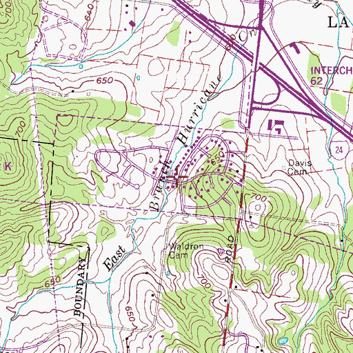 Topographic Map of Stone Ridge, TN