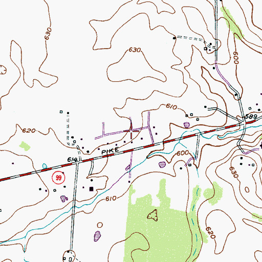 Topographic Map of Stonebrook, TN