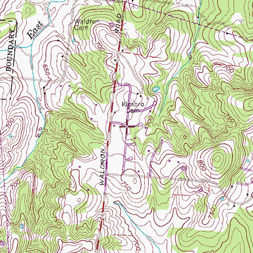 Topographic Map of Walnut Ridge, TN