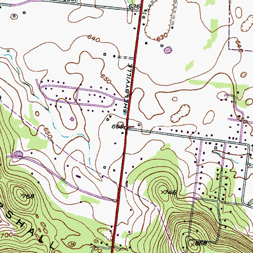 Topographic Map of Winstead (historical), TN