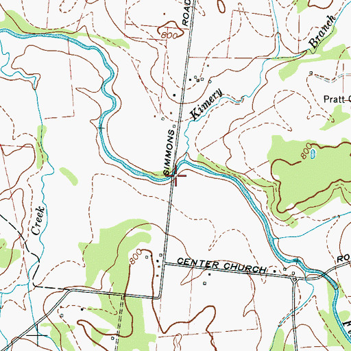 Topographic Map of Kizer Ford, TN