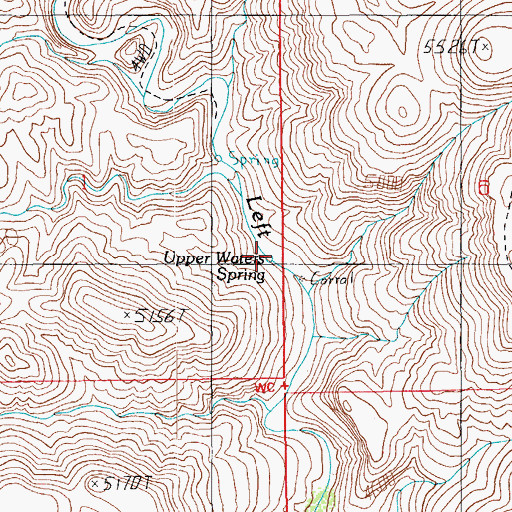 Topographic Map of Upper Waters Spring, AZ