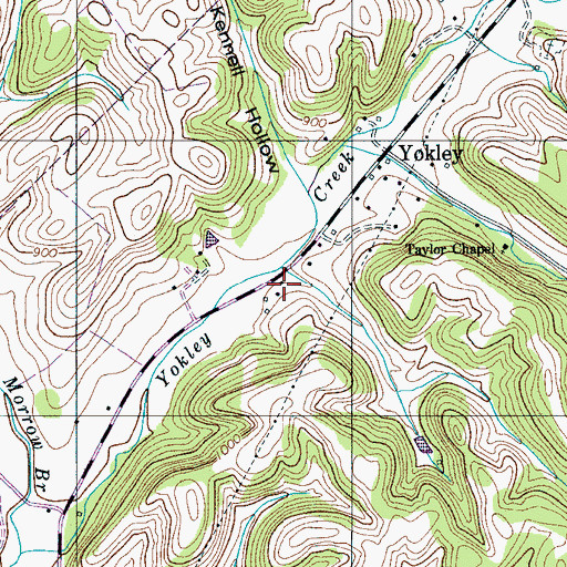Topographic Map of Meriday Hollow, TN