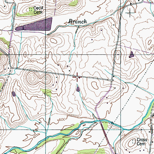 Topographic Map of Bigby (historical), TN