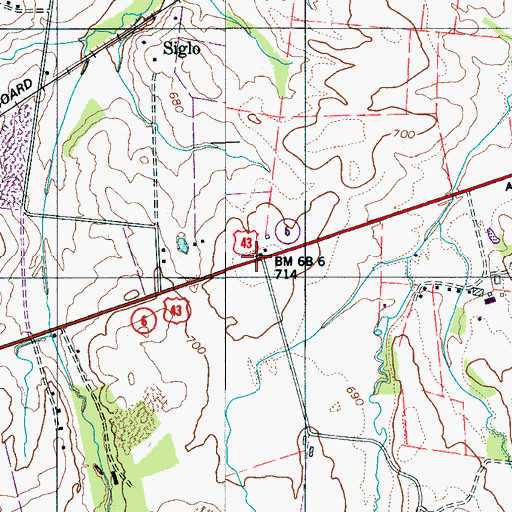 Topographic Map of Dukes Store (historical), TN