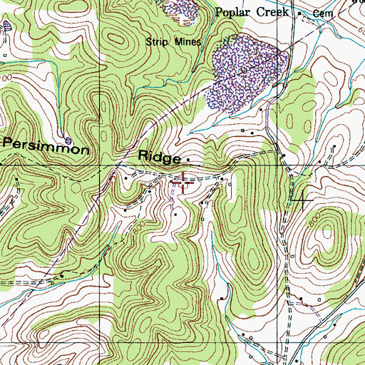 Topographic Map of Foster Hill, TN