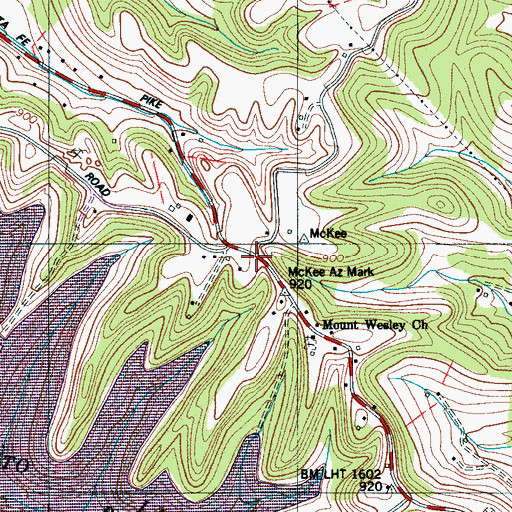 Topographic Map of Latta (historical), TN