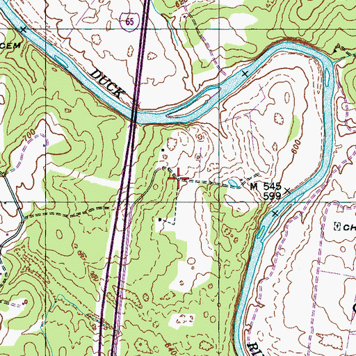 Topographic Map of Lickskillet (historical), TN