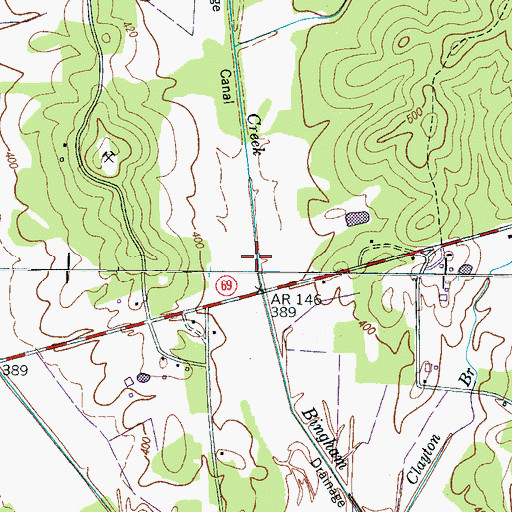 Topographic Map of Alexander Creek Canal, TN