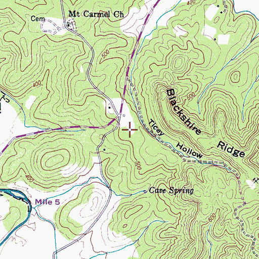 Topographic Map of Duncan Pond (historical), TN