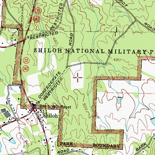 Topographic Map of Fraley Field, TN