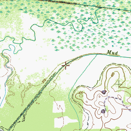 Topographic Map of Mud Creek Canal, TN