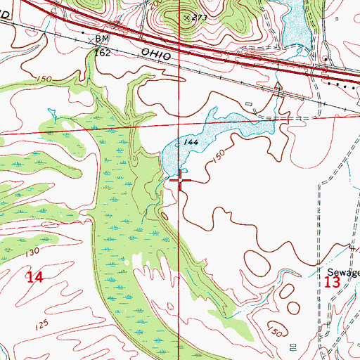 Topographic Map of Bryce Hospital Dam, AL