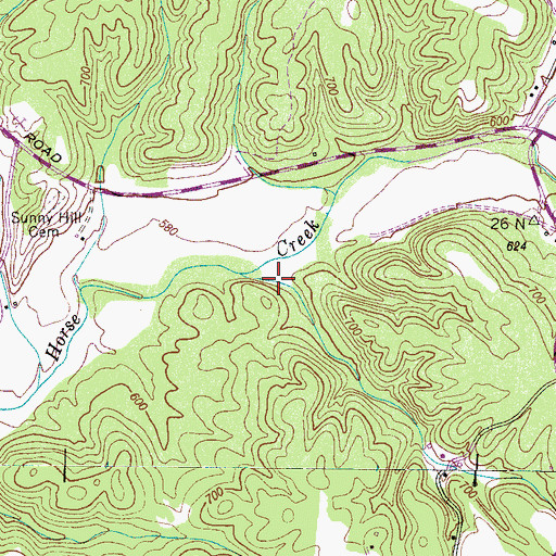 Topographic Map of Wildcat Hollow, TN