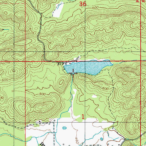 Topographic Map of Cleitts Dam, AL