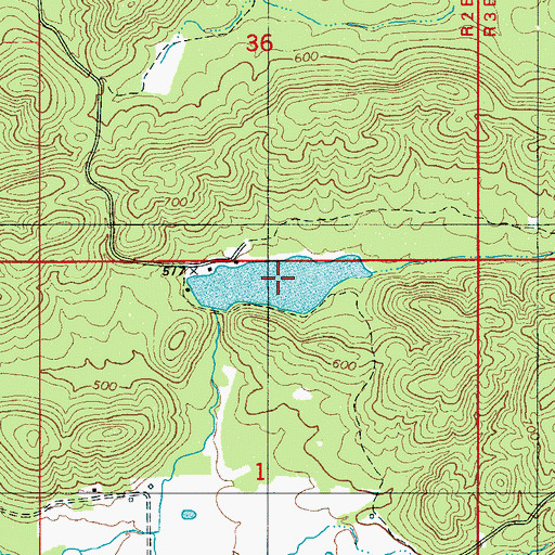 Topographic Map of Cleitts Lake, AL