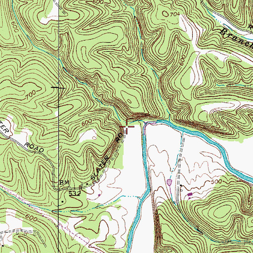 Topographic Map of Upper Forge Hollow, TN