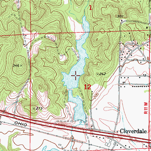 Topographic Map of Partlow Lake Upper, AL
