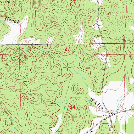 Topographic Map of Carter Lake, AL