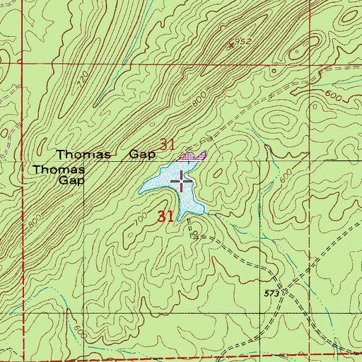 Topographic Map of Bowden Lake, AL