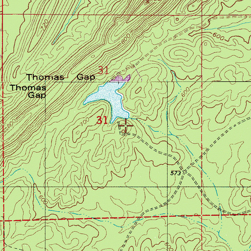 Topographic Map of Bowden Dam, AL