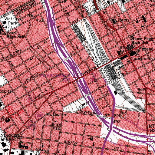 Topographic Map of Interchange 209, TN