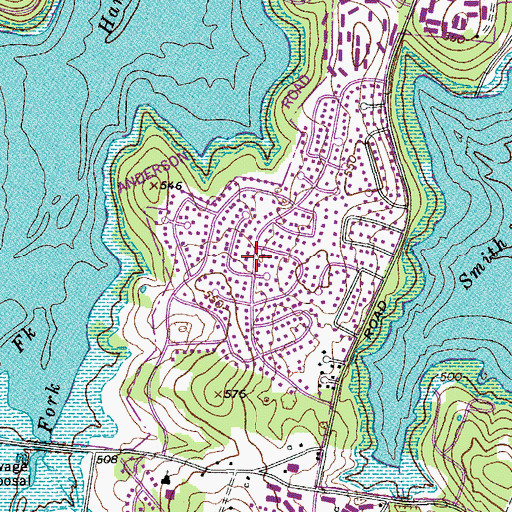 Topographic Map of Priest Lake Park, TN