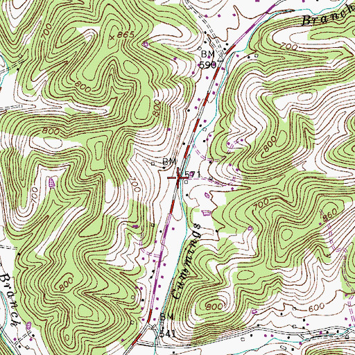 Topographic Map of Whites Creek Springs (historical), TN