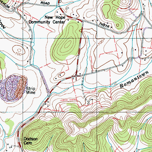 Topographic Map of Mowd (historical), TN