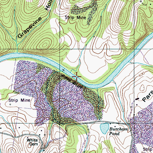 Topographic Map of Suck Island (historical), TN