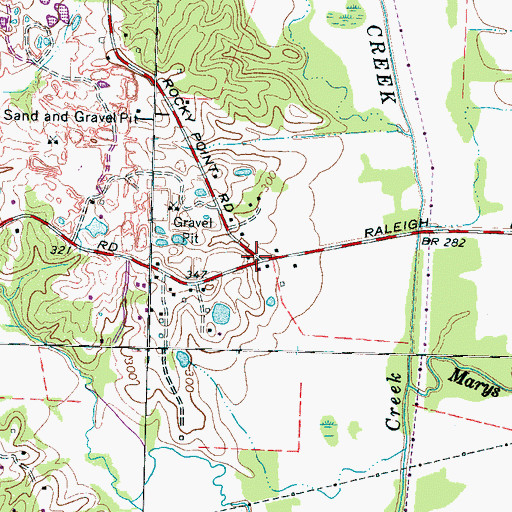 Topographic Map of Rocky Point (historical), TN