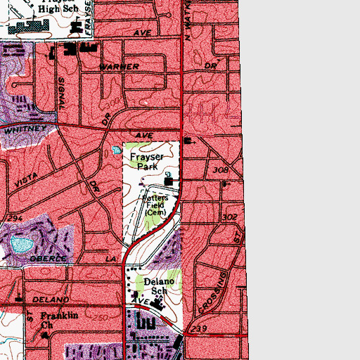 Topographic Map of Rugby, TN