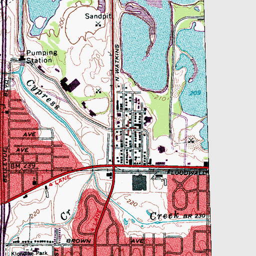 Topographic Map of New Chelsea, TN