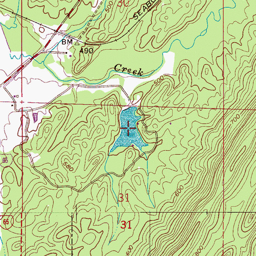 Topographic Map of Dobbin Brothers Lake, AL