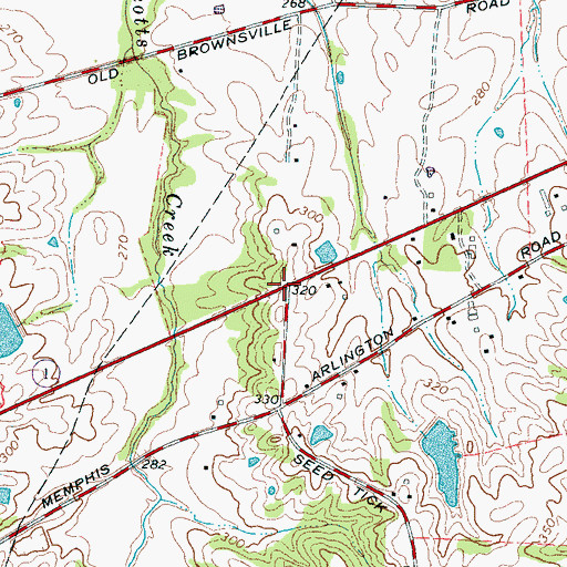 Topographic Map of Pea Point (historical), TN