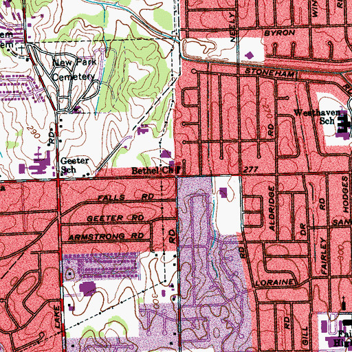 Topographic Map of Persey, TN
