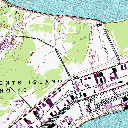 Topographic Map of Presidents Island Dikes and Retards, TN
