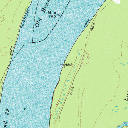 Topographic Map of Bateman Point, TN