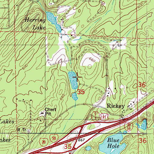 Topographic Map of Alnoname Number One Dam, AL