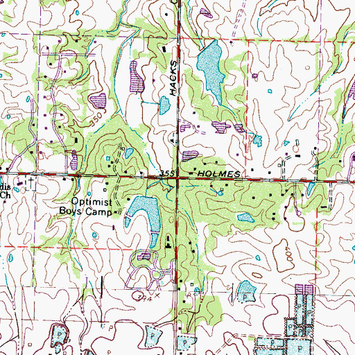 Topographic Map of Bleak (historical), TN