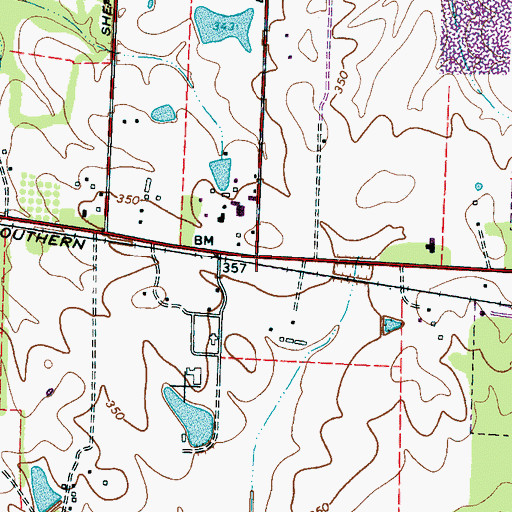 Topographic Map of Bray (historical), TN